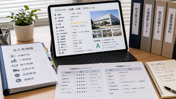 中国の仕入先・工場情報の確認資料
