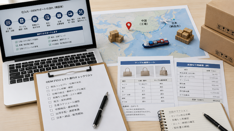 中国工場とのOEM・仕入れ継続サポート
