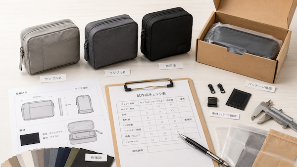 中国OEMの試作品と仕様確認表