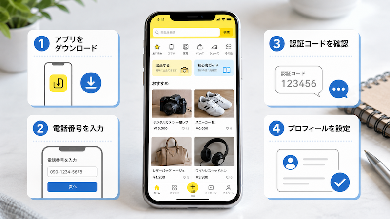 閑魚アプリの登録手順