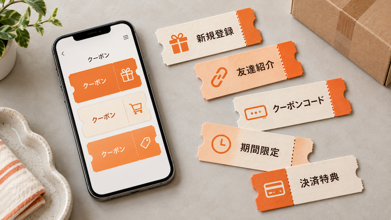 TAOのクーポン・決済特典の5種類