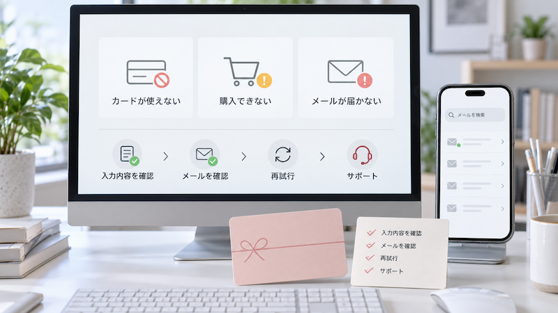 SHEINギフトカードのトラブル確認手順